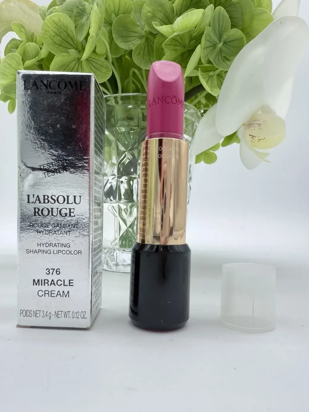 Lancome L'Absolu Rouge Hydrating Shaping Lipcolor 376 Miracle Clear Cap